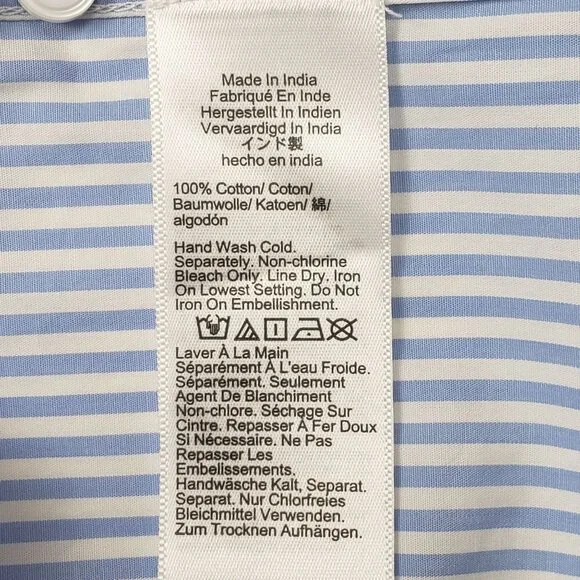 J.Crew Collection Garçon Embellished Shirt in Blue Pinstripe Women's - Pick Size - Picture 10 of 16